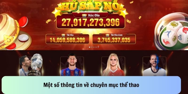 Giới thiệu qua thông tin về chuyên mục thể thao giải trí